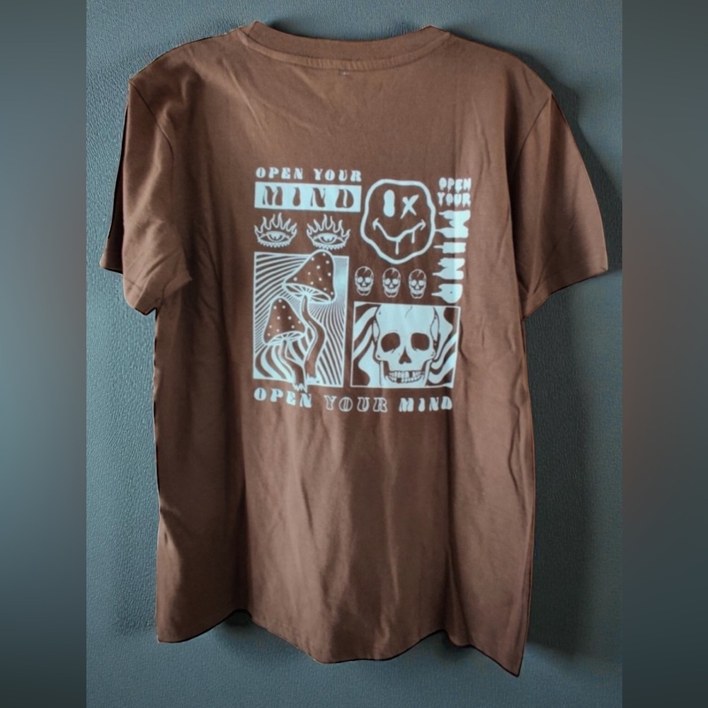 Taco Tuesday T-shirt Psychedelic Open Your Mind Skull Mushroom, Medium, NWT - Picture 2 of 3